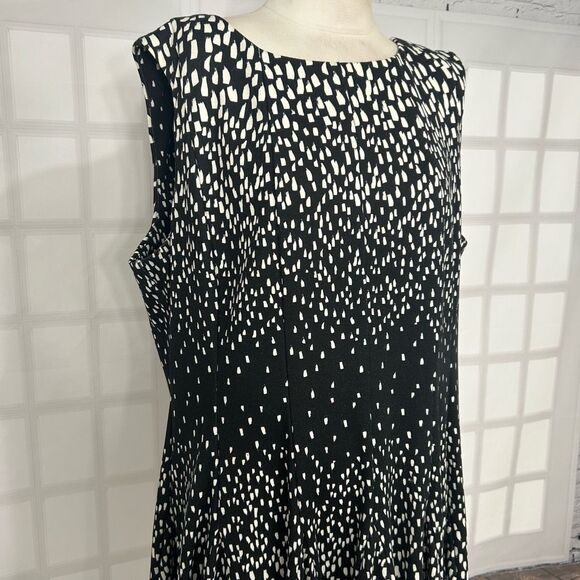 Eliza J Black and White Print Sheath Dress Size 18W - Picture 2 of 9